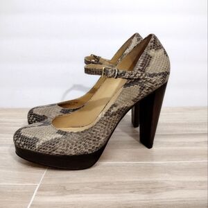Cole Haan Women's Heels Snake‎ Skin Strappy Size 9